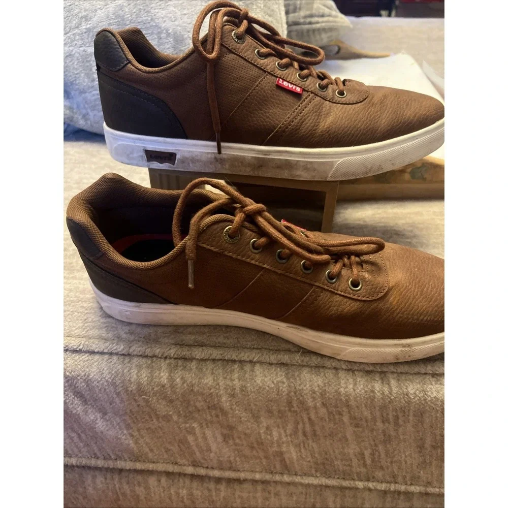 Levi's Mens Alpine WX Stacked Brown Synthetic Leather Sneakers Size 12 51948309H